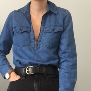 Madewell Zipper Detail Top